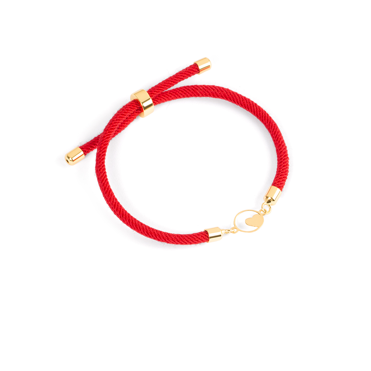 Heart circle woven gold braceletG