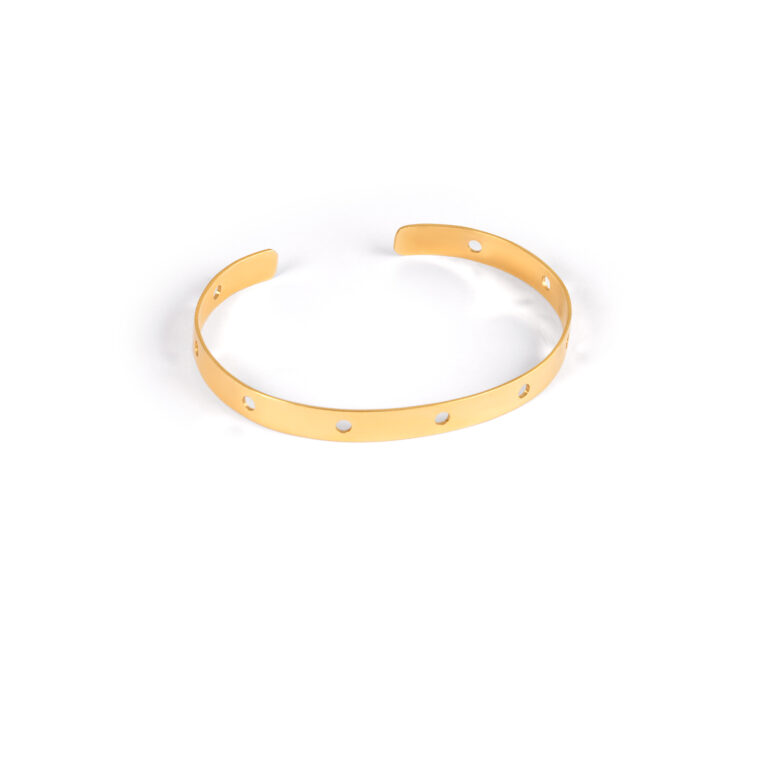 Hollow mirror gold bangleG