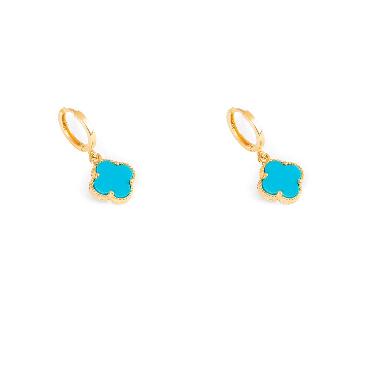 Klipsi Vancliffe blue gold earringsG