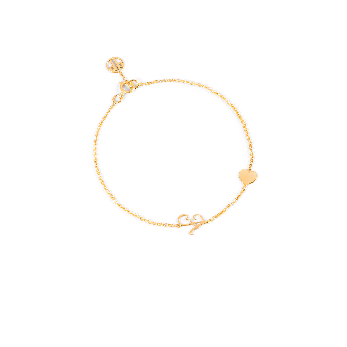 A gold heart braceletG