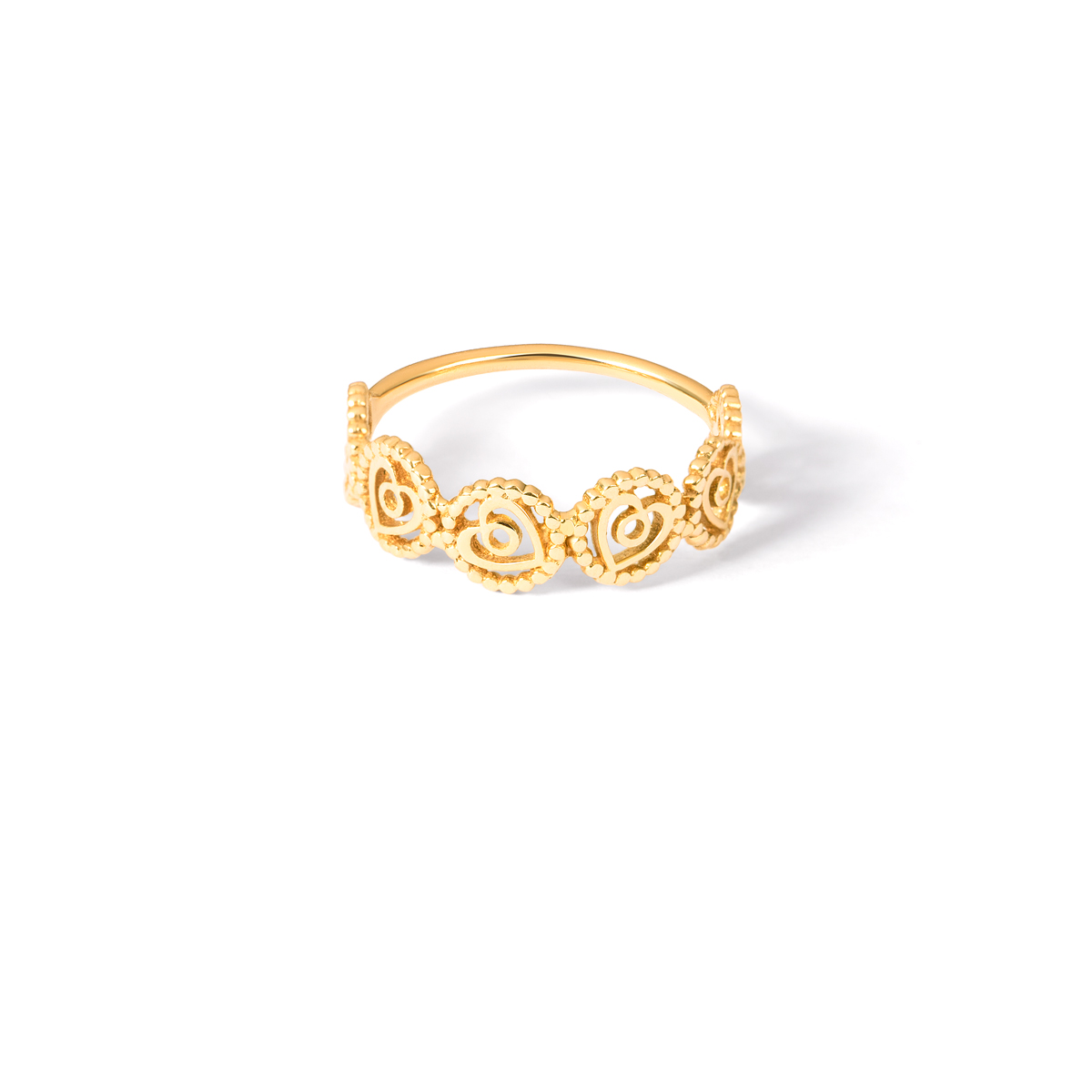 Anastasia's heart circle gold ringG