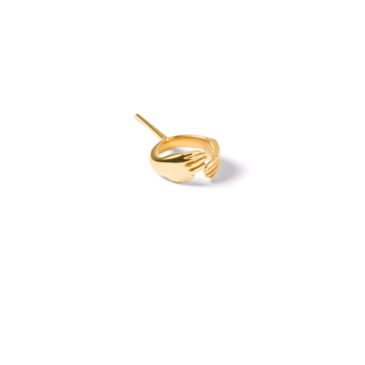 Gold earring, single-lobed hugG