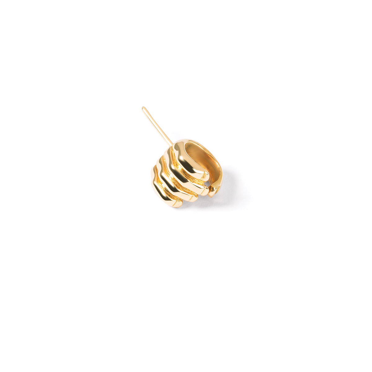 Gold earring with single handleG