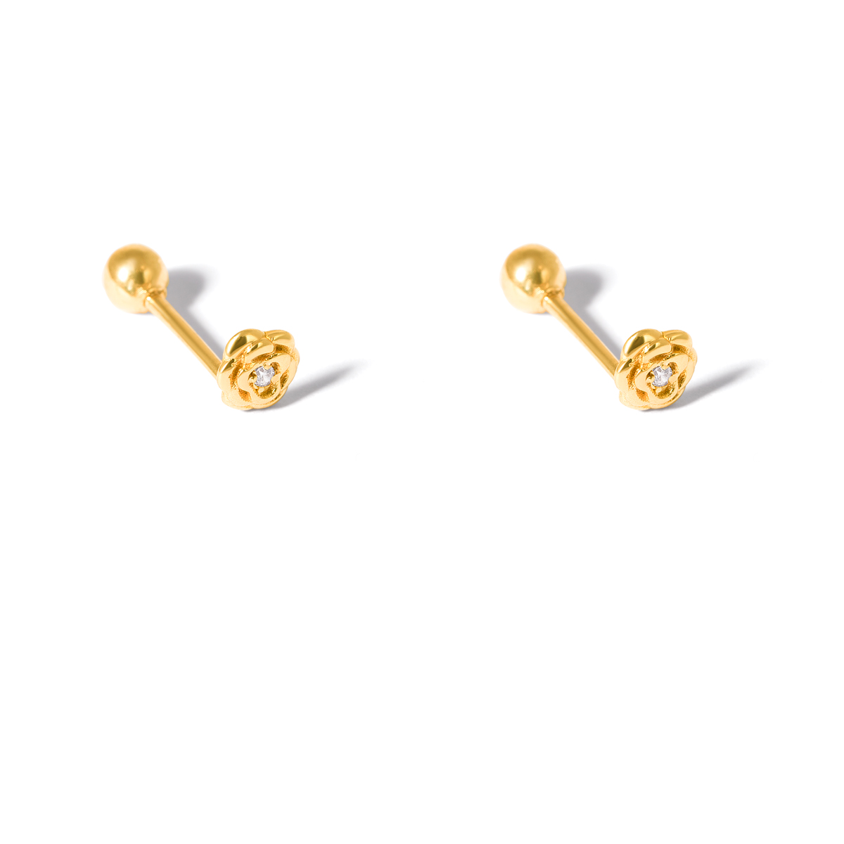 White rose gold earringsG