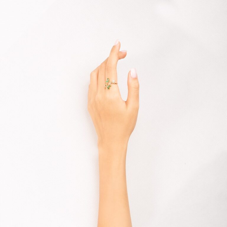 انگشتر طلا شاخه شکوفه گالری طلا پرسته