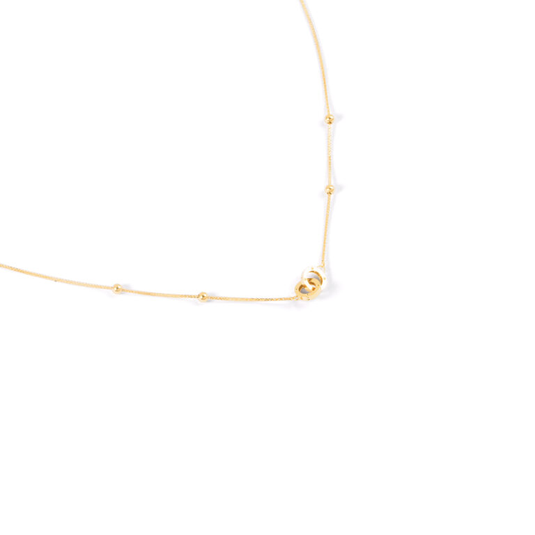 گردنبند طلا گوی وسط حلقه گالری طلا پرسته