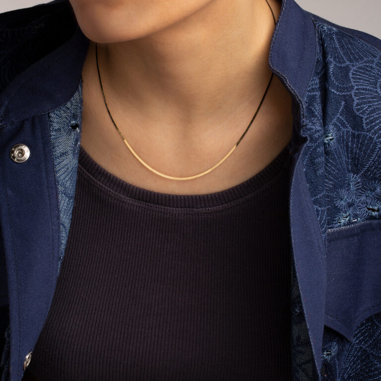 گردنبند طلا آینه ای گالری طلا پرسته