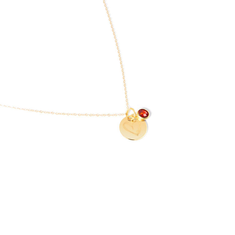 گردنبند طلا تک نگین MOM گالری طلا پرسته