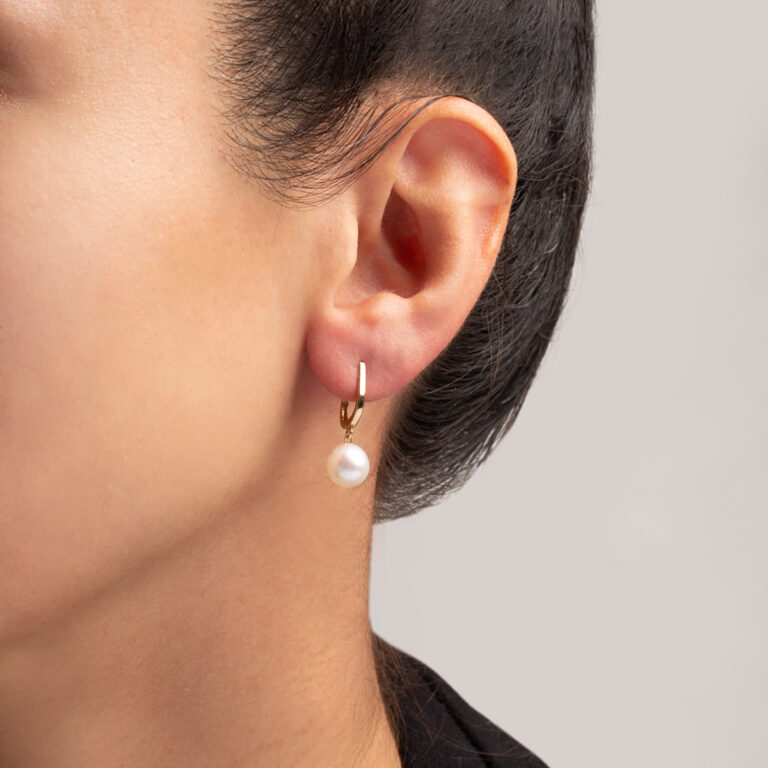 گوشواره طلا کلیپسی مروارید گالری طلا پرسته