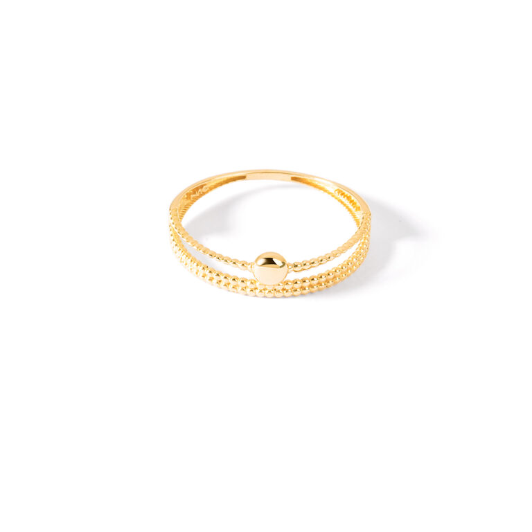 انگشتر طلا توپی لومین گالری طلا پرسته