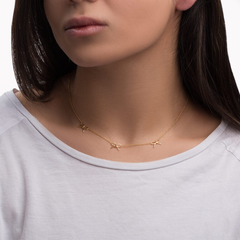 گردنبند طلا پاپیون گالری طلا پرسته