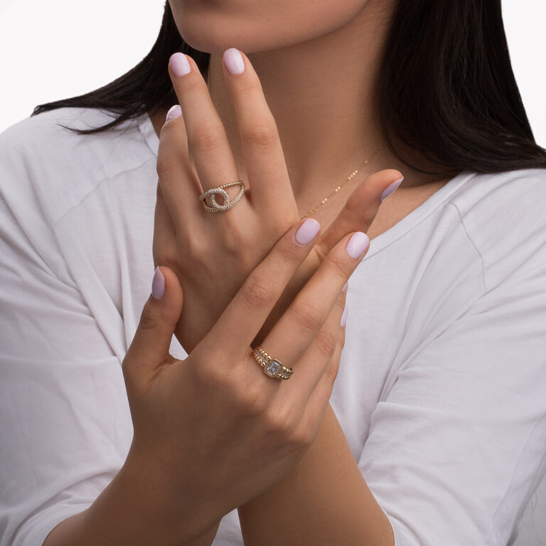 انگشتر طلا نگین دار لنورا - تصویر 4