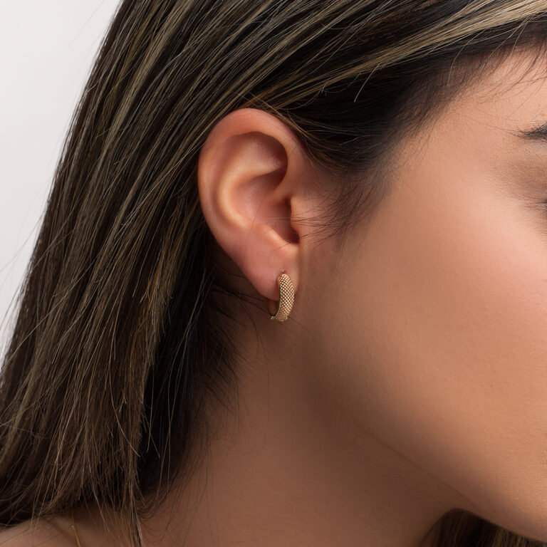 گوشواره طلا حلقه ای دریناز گالری طلا پرسته