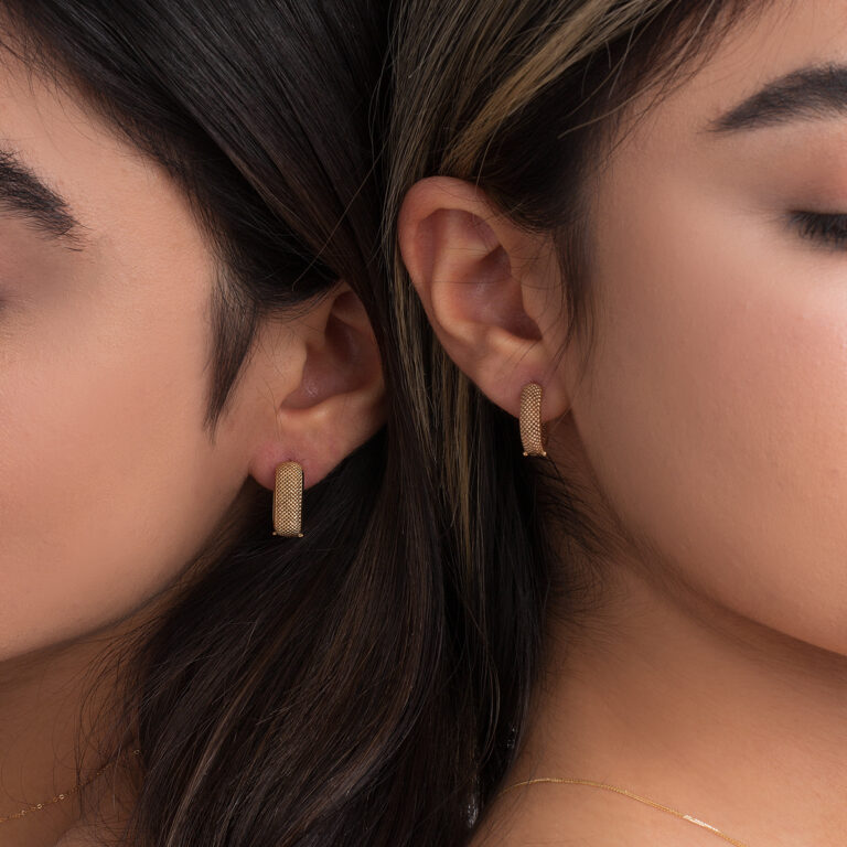 گوشواره طلا حلقه ای دریناز گالری طلا پرسته