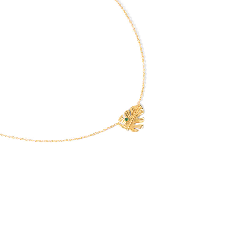 گردنبند طلا برگ گالری طلا پرسته