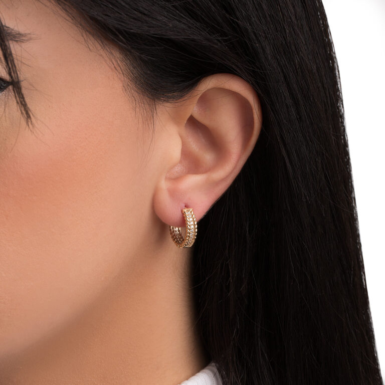 گوشواره طلا حلقه ای شارین گالری طلا پرسته