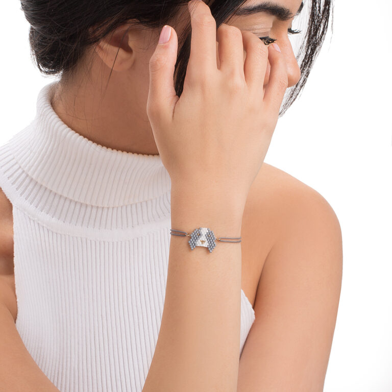 دستبند طلا بافت منجوقی هاپو گالری طلا پرسته