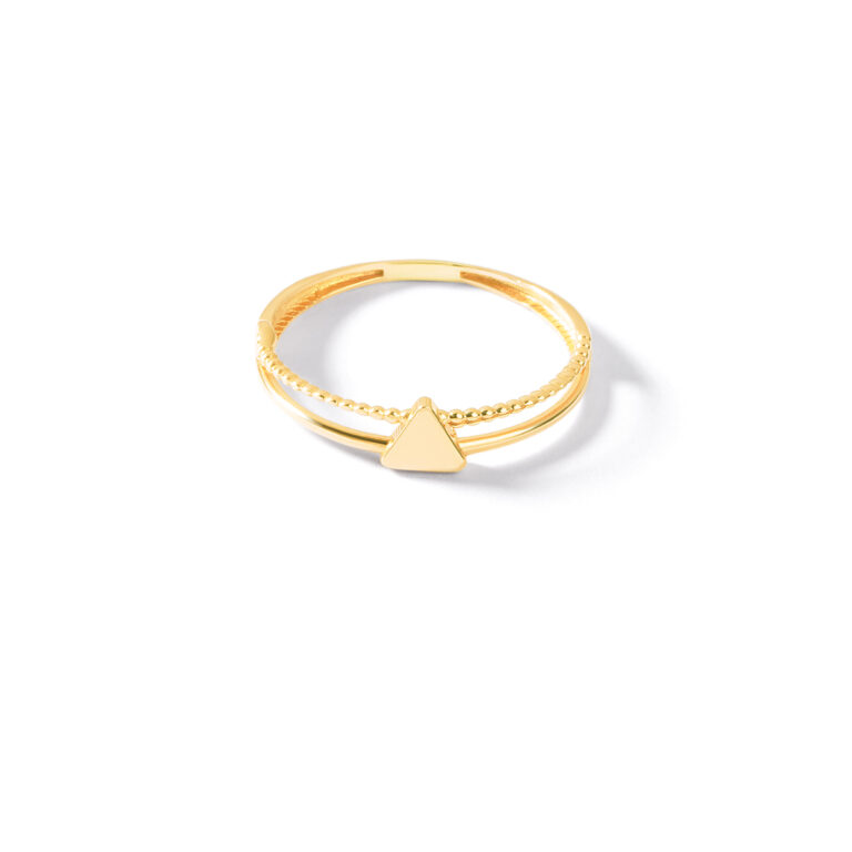 انگشتر طلا مثلث لوسینا گالری طلا پرسته