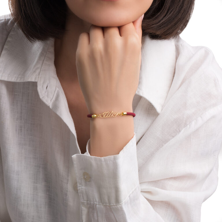 دستبند طلا بافت عشق گالری طلا پرسته