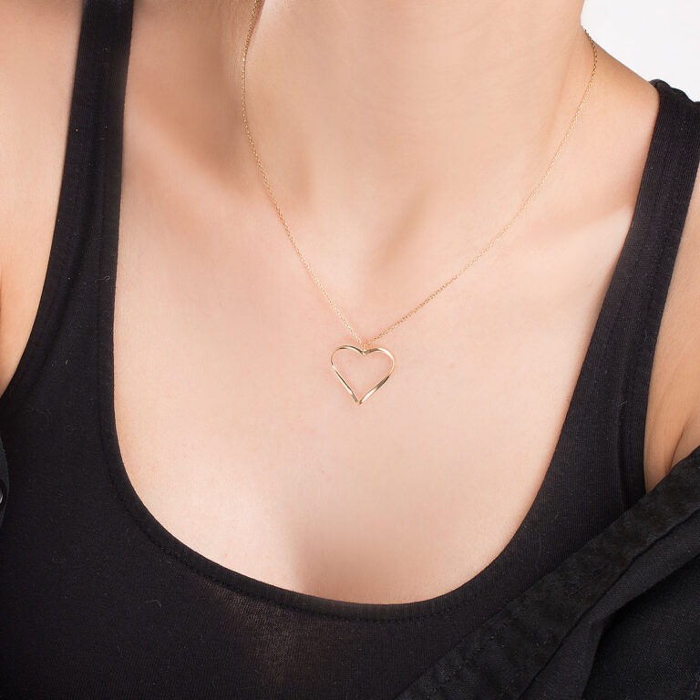 گردنبند طلا قلب گالری طلا پرسته