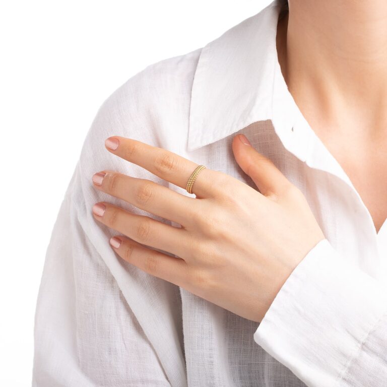 انگشتر طلا توپی سِلینا گالری طلا پرسته