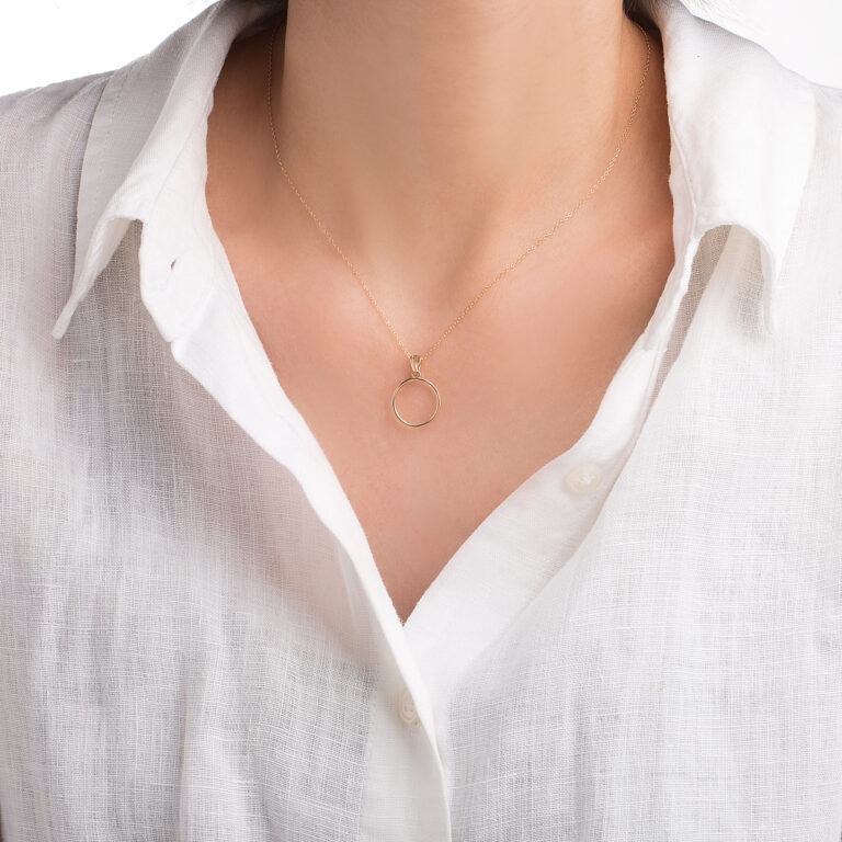 آویز طلا دایره ساهیلین گالری طلا پرسته