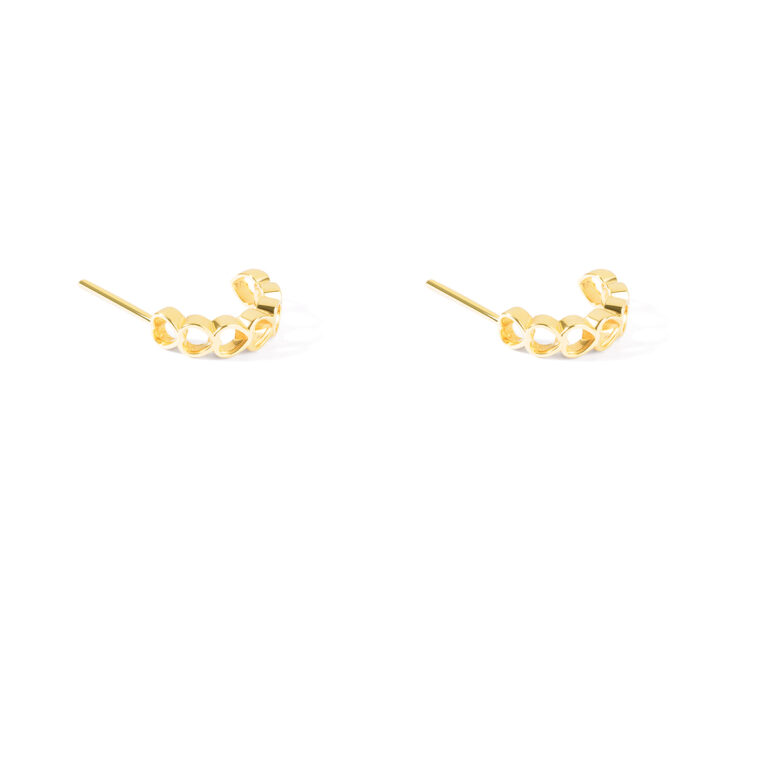 گوشواره طلا قلب جَزمین گالری طلا پرسته