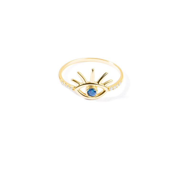 انگشتر طلا چشم نگین دار گالری طلا پرسته