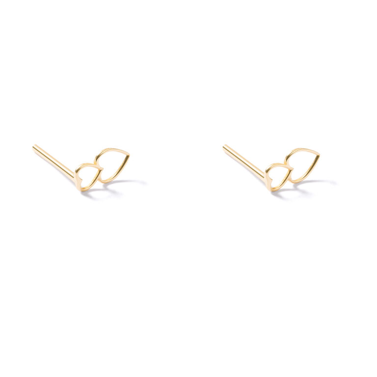 گوشواره طلا دو قلب گالری طلا پرسته