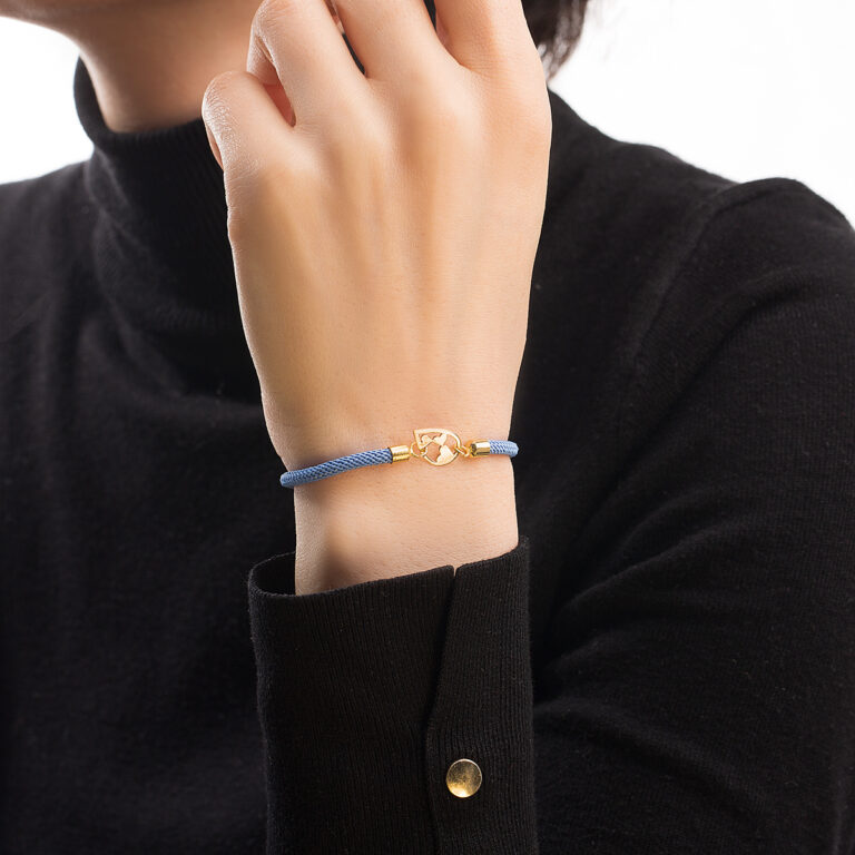 دستبند طلا بافت قطره عشق گالری طلا پرسته