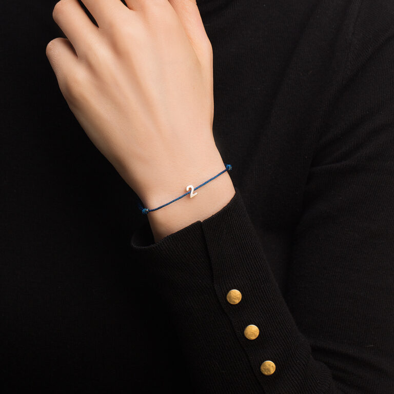 دستبند طلا بافت عدد دو گالری طلا پرسته