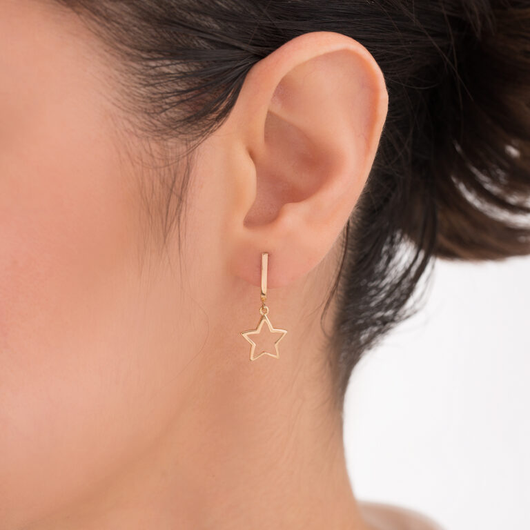 گوشواره طلا کلیپسی ستاره گالری طلا پرسته