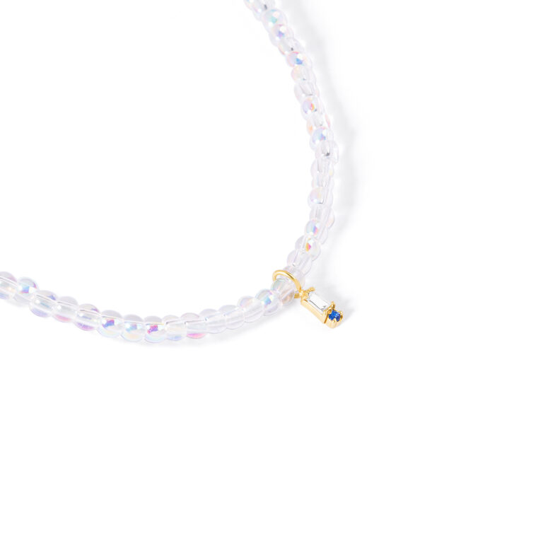 گردنبند طلا سنگی نگین باگت و لونا گالری طلا پرسته