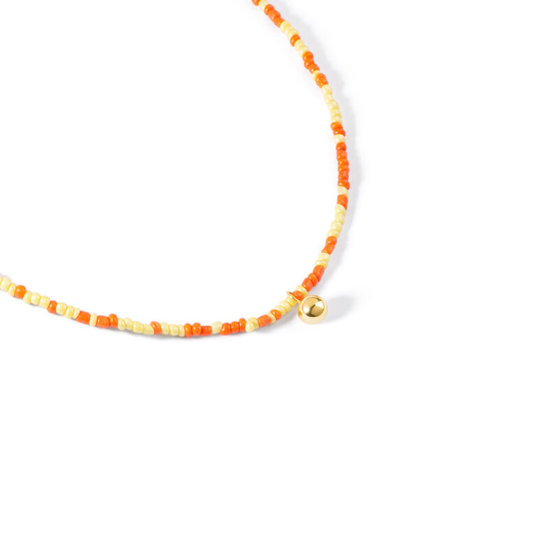 گردنبند طلا سنگی گوی گالری طلا پرسته