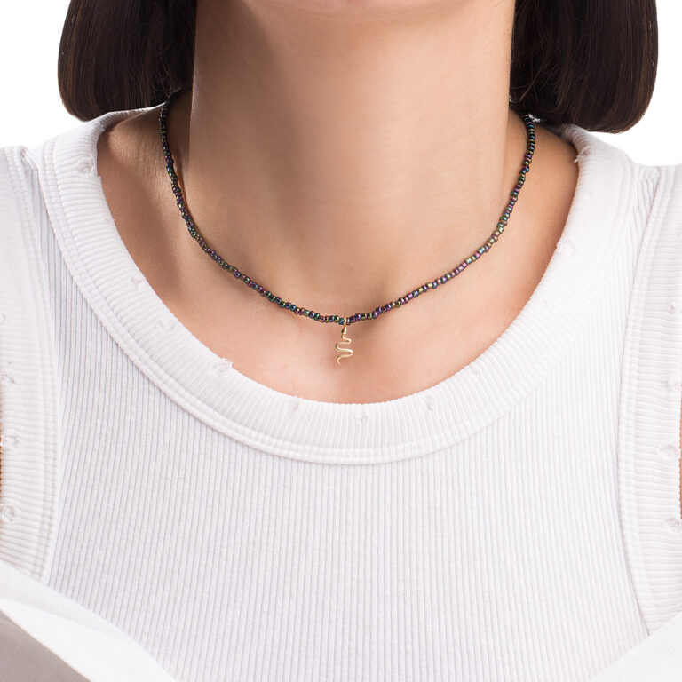 گردنبند طلا سنگی مار گالری طلا پرسته