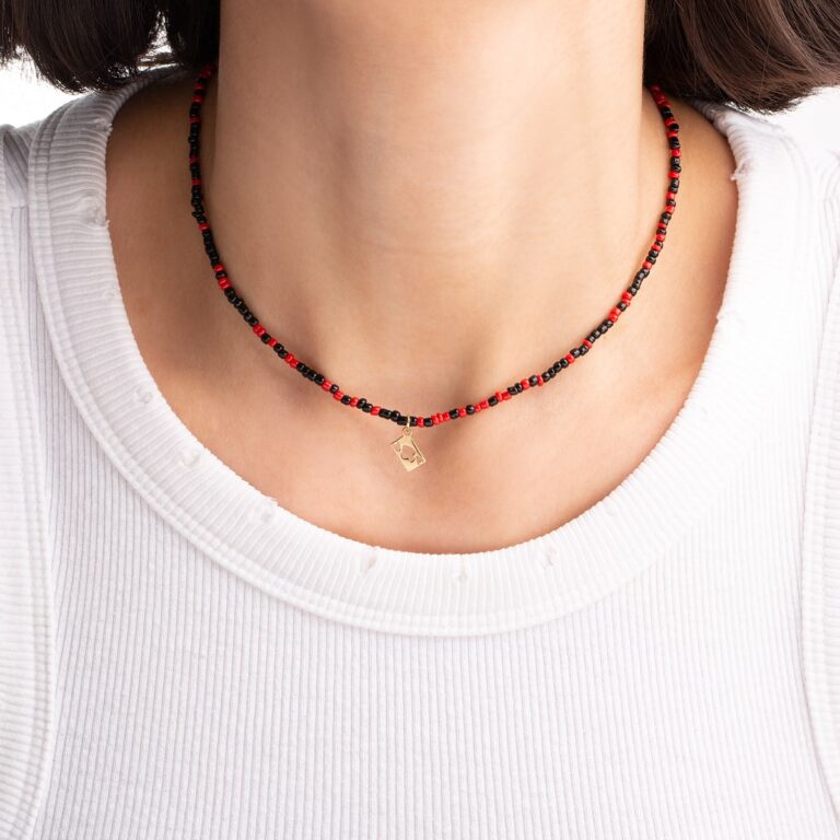 گردنبند طلا سنگی پیک گالری طلا پرسته