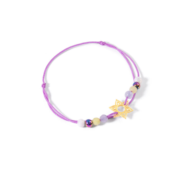 دستبند طلا بافت گل گالری طلا پرسته