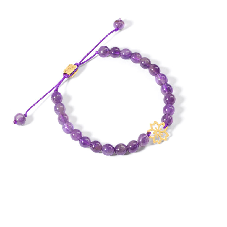 دستبند طلا سنگی گل گالری طلا پرسته