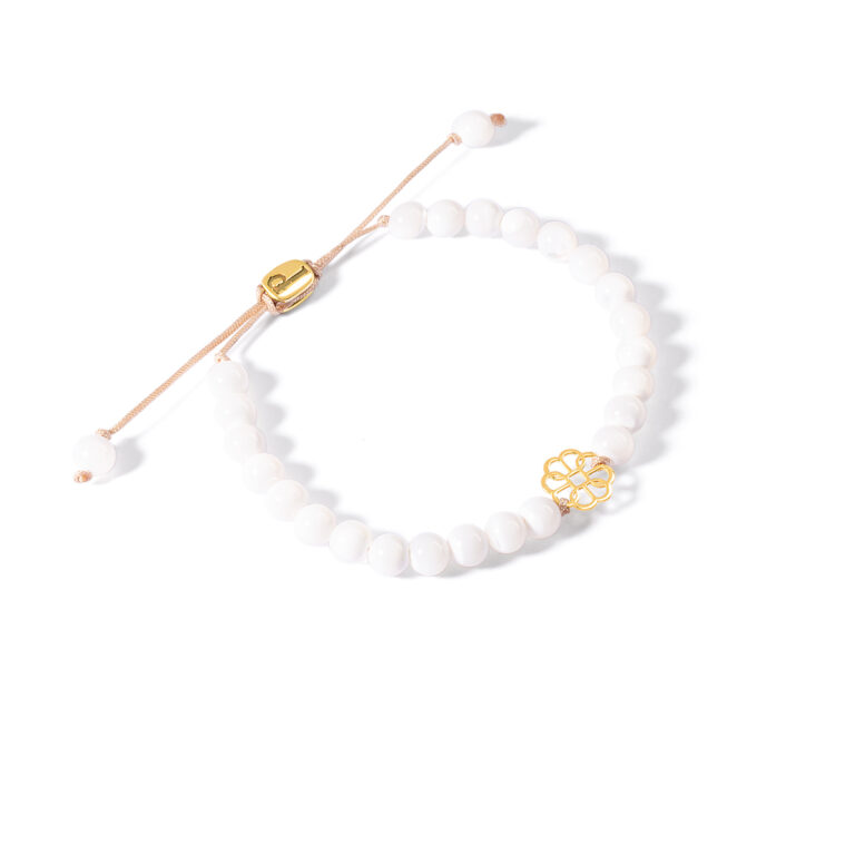 دستبند طلا سنگی گل گالری طلا پرسته