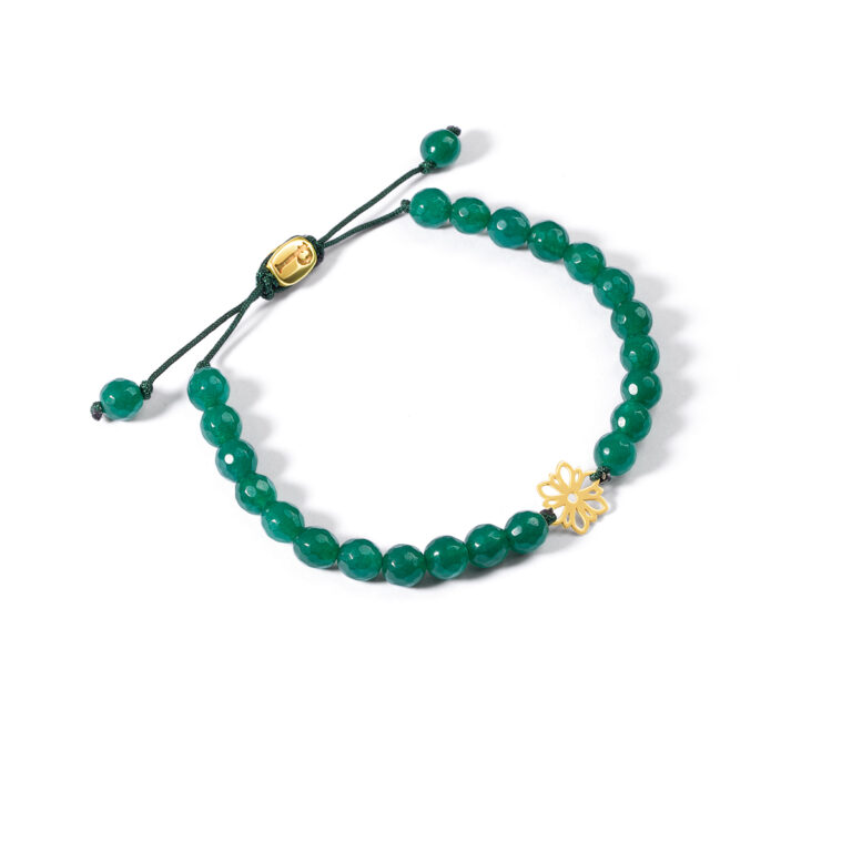 دستبند طلا سنگی گل گالری طلا پرسته