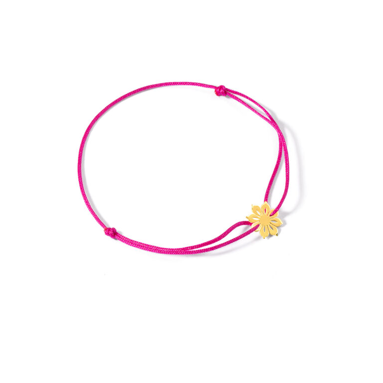 دستبند طلا بافت گل گالری طلا پرسته