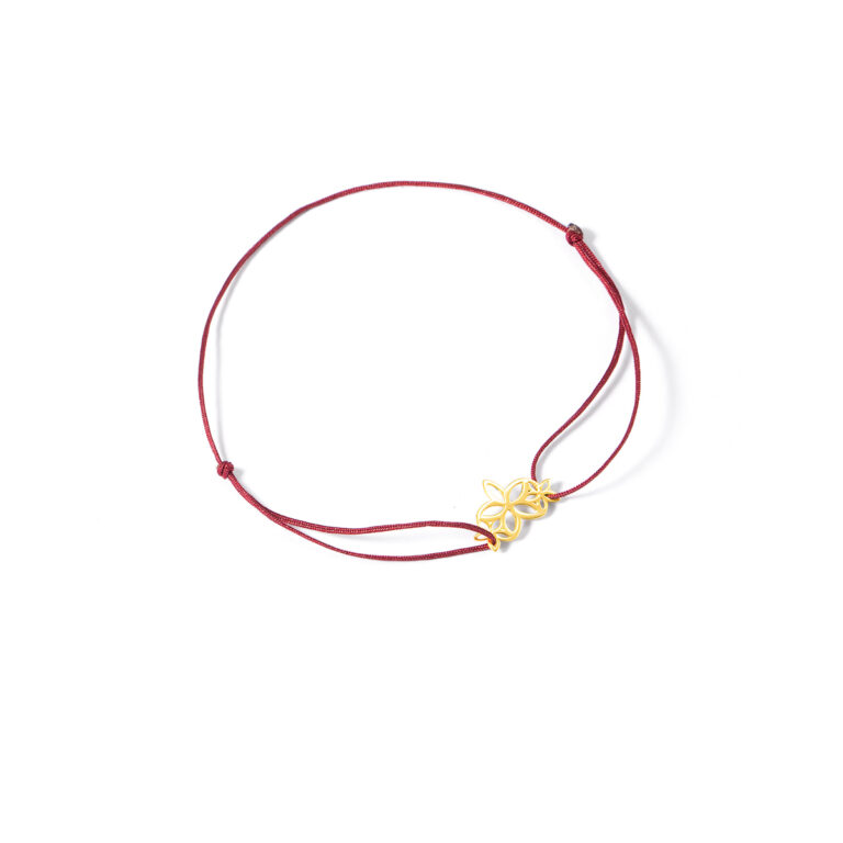 دستبند طلا بافت گل اسلیمی گالری طلا پرسته