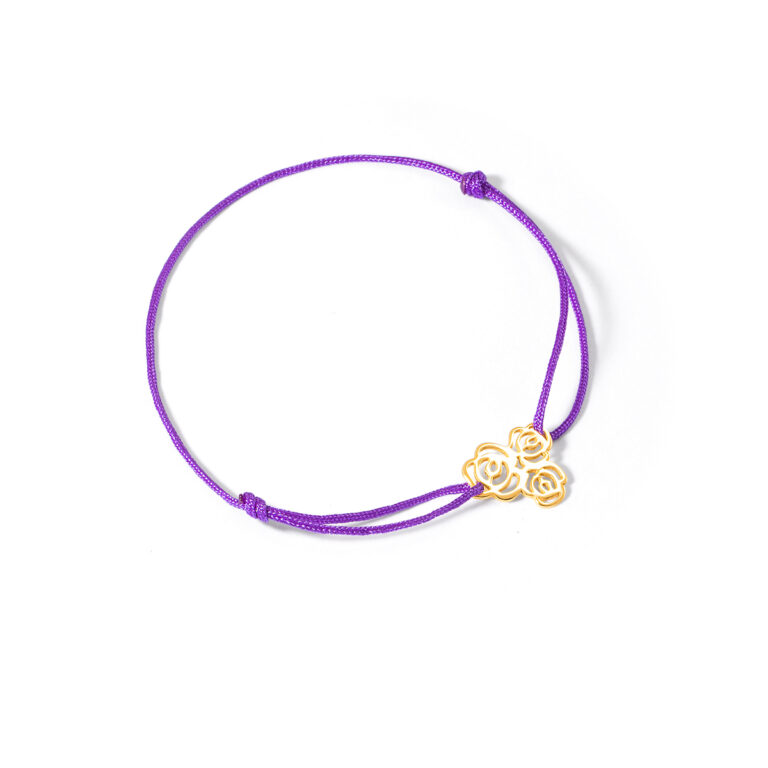 دستبند طلا بافت گل رز گالری طلا پرسته