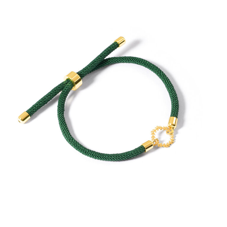 دستبند طلا بافت برگ زیتون گالری طلا پرسته