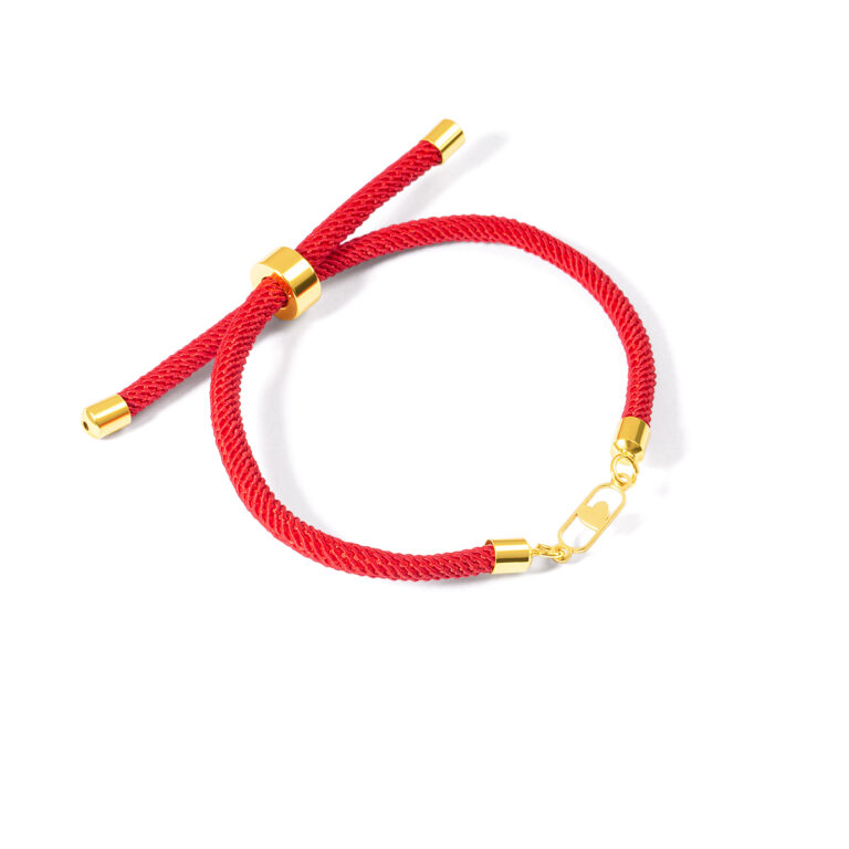 دستبند طلا بافت بیضی قلب گالری طلا پرسته