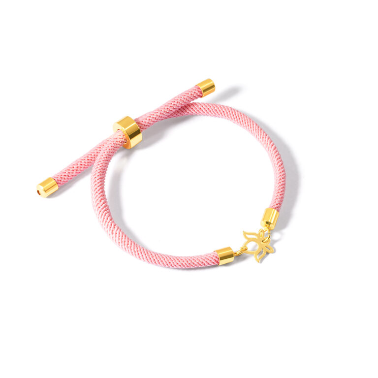 دستبند طلا بافت گل گالری طلا پرسته