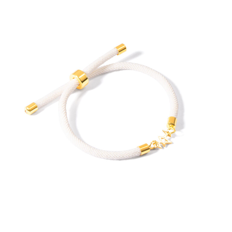 دستبند طلا بافت سه ستاره گالری طلا پرسته