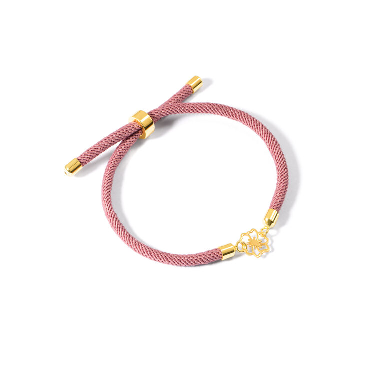 دستبند طلا بافت گل گالری طلا پرسته