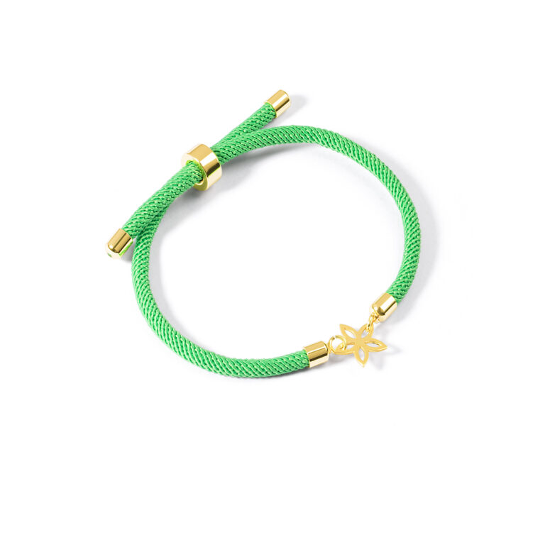 دستبند طلا بافت گل گالری طلا پرسته