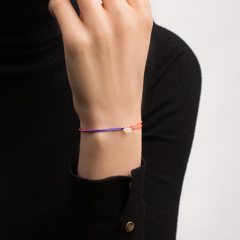 دستبند طلا بافت پروانه گالری طلا پرسته